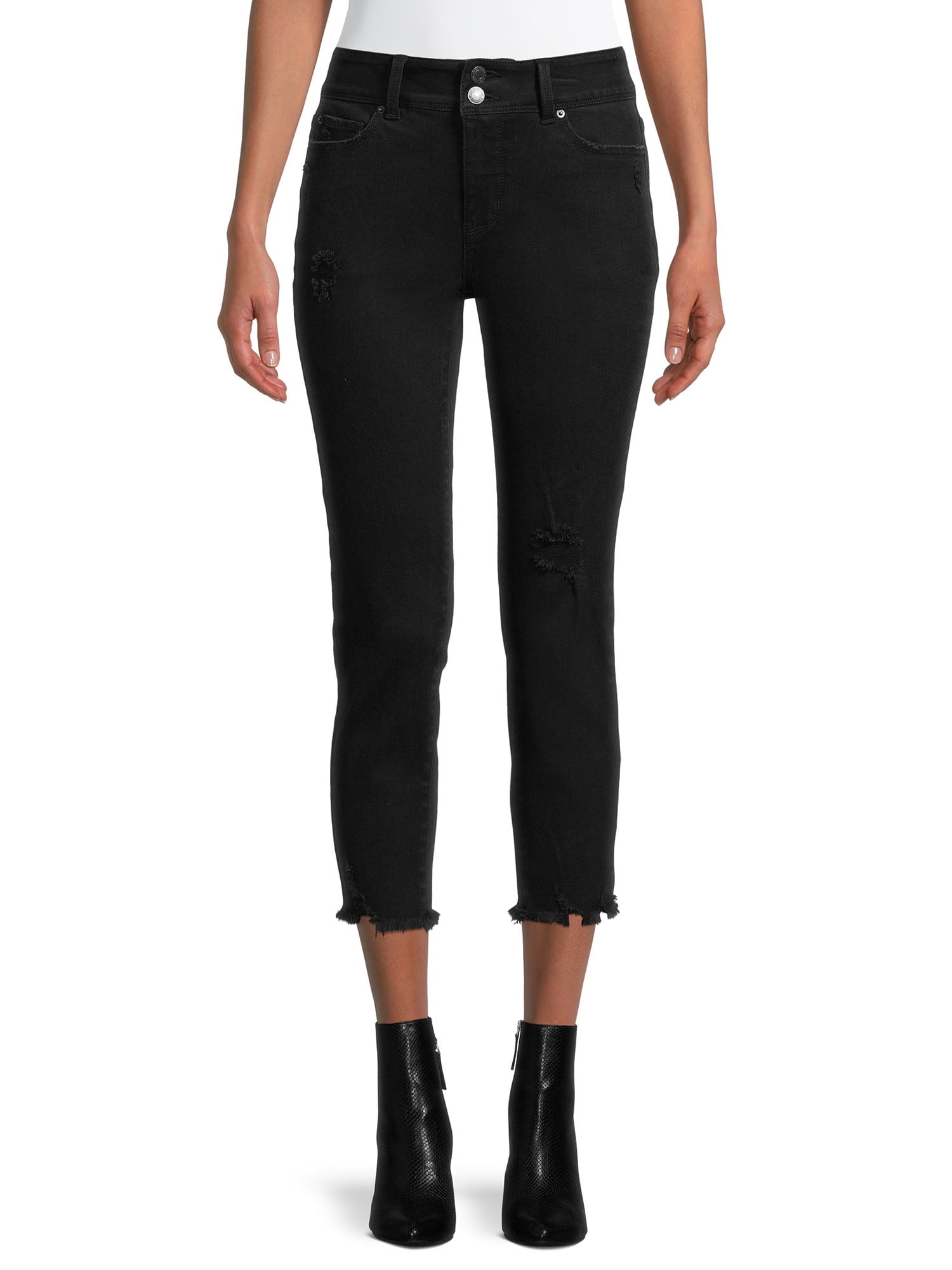 Time and Tru Women's Stretch Denim Capri Jeans