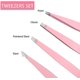 thumbnail image 5 of Tweezers Set 4-piece, Professional Stainless Steel Tweezers, Precision Tweezers For Eyebrows, Facial, 5 of 5