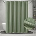thumbnail image 5 of Waffle Textured Shower Curtain - Heavy Duty Thick Fabric, Waterproof Bathroom Curtain, Hotel Style, 70.86x35.43 inches, Machine Washable, Mold and Mildew Resistant, 5 of 6