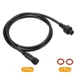 thumbnail image 4 of Uxcell 3.28ft 2 Pin 18 AWG Cord Waterproof IP67 Connector Extension Cable Wire Black 2 Pack, 4 of 5