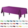 thumbnail image 2 of Exquisite 6 Pack Premium Rectangular Plastic Tablecloth Cover 54" x 108" - Magenta, 2 of 8