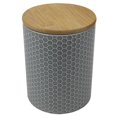 thumbnail image 4 of Honeycomb Medium Ceramic Canister, Grey, 4 of 5