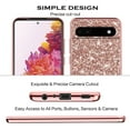 thumbnail image 6 of Compatible with Google Pixel 6A Case Glitter Shockproof,Google Pixel 6A Phone Case Bling Sparkly Soft TPU and PC Silicone Shiny Girl Women Thin Protective Cover (Rose Gold), 6 of 7