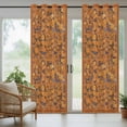 thumbnail image 5 of Outdoor Curtains for Patio Waterproof, Boho Yellow Flowers Outdoor Privacy Panels Grommet, Spring Abstract Watercolor Floral Leaf Blackout Outside Curtains for Porch/Cabana 54"x95", 2 Panels, 5 of 8