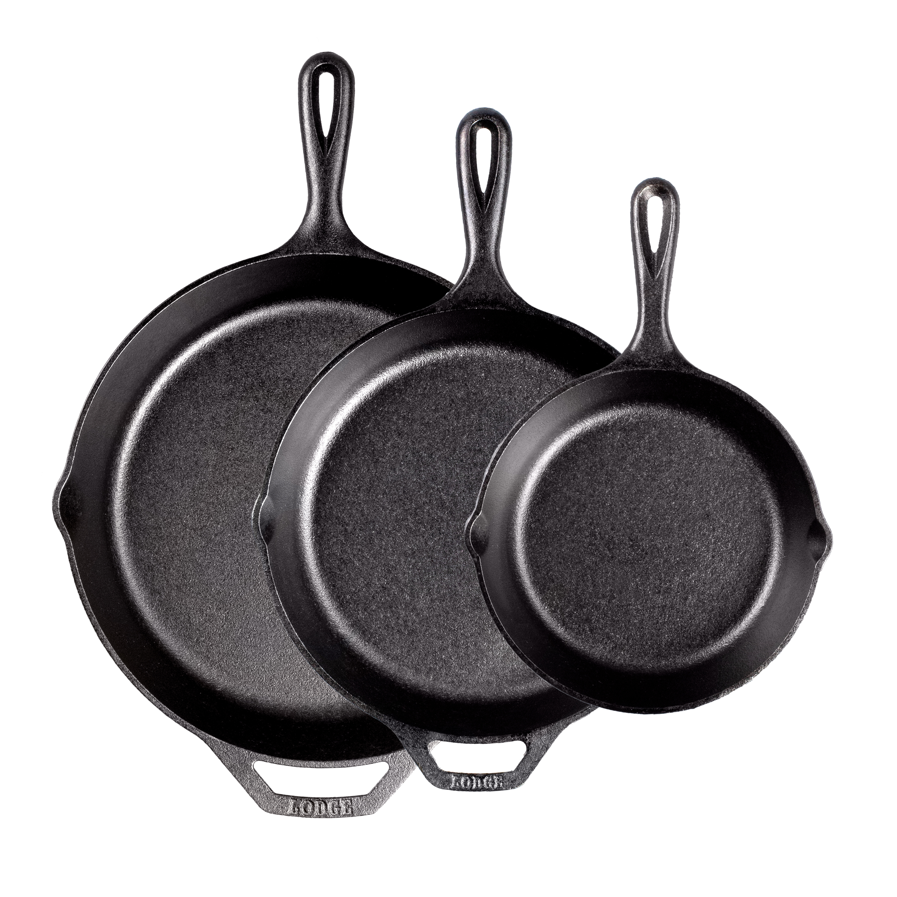 Lodge 3-Piece Seasoned Cast Iron Skillet Set photo 1