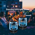 thumbnail image 2 of Altavoz Bluetooth portátil con luces LED geniales y emparejamiento estéreo inalámbrico, sonido HD de 360 grados de 12 W y graves intensos, pequeño juego de altavoces para exteriores, duchas y, 2 of 5