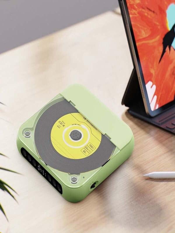 Portable Bluetooth CD Player with HiFi Sound & LCD Screen | Rechargeable Compact CD Player with Timer AUX/USB Support | 2000mAh Battery Home Car Travel Music Player (280g/0.62lb)​