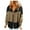Khaki, variant on Lovskoo Women's Full Zip Sweatshirt Fleece Jacket Patchwork Hoodies Casual Long Sleeve Coat Khaki