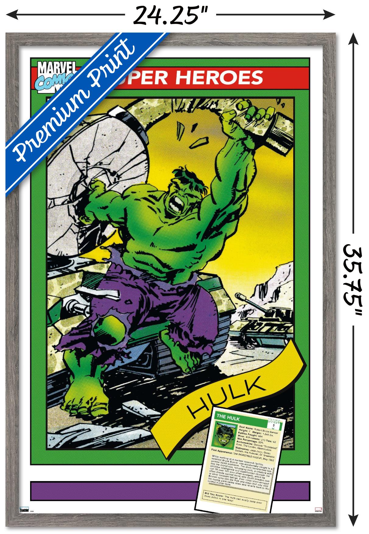 Marvel Trading Cards - Hulk Wall Poster, 22.375" x 34" Framed