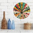 thumbnail image 3 of Yayeee 10" Wall Clock Battery Operated Quartz Round Silent Non-Ticking Home Decor, Colorful Cat, 3 of 6