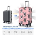 thumbnail image 2 of Luggage Cover Anti Scratch, Cute French Bulldog Flower Pink Elastic Suitcase Protector Fits 18-32 Inch Luggage, 2 of 2