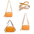 thumbnail image 4 of Fashion Satchels Bag Solid Color Sling Shoulder Purse Square for Shopping Travel, 4 of 10