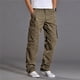 thumbnail image 1 of Pantalones informales de algodón para hombre, Pantalón recto, holgado, con bolsillo, elástico, de trabajo, de marca, otoño, 1 of 4