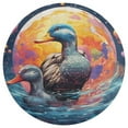 thumbnail image 3 of Q-version Funny Little Yellow Duck Floral Medallion Round Rug - Small Round Area Rug, Soft Non-Slip Machine Washable Bedroom Mat Indoor Accent Entry Carpet for Office Desk Dorm Hallway, 3 of 7