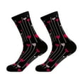 thumbnail image 2 of Uaswgudfs Valentine's Day Socks Couple Socks Unisex Crew Socks - Stylish Heart Stripes Print Knit Socks for Men & Women, Valentine’s Gift Socks, 2 of 5