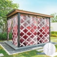 thumbnail image 6 of Red Morocco Outdoor Curtains for Patio Waterproof,Windproof Privacy Curtains with Weighted Bottom,Rustic Country Smear Street Mottled Art Outside Drapes for Picnic Garage Yard Cabana 54"x95" 1 Panel, 6 of 8