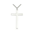 thumbnail image 1 of Sterling Silver Cross Pendant 3 x 1 3/4 inches with Heavy Curb Chain, 1 of 1