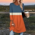 thumbnail image 3 of Agkizg Womens Fall Clothing Plus Size Womens Tops Long Sleeve Blouses Print 3/4 Sleeve Long Length Curved Hem Top for Women Casual Fashion Fall Outfits XXL, 3 of 5