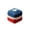 A, variant on erdimoy 4th of July Patriotic Crochet Dice Ball, 2.36" Handmade Red White Blue Stuffed Decor (2 Styles)