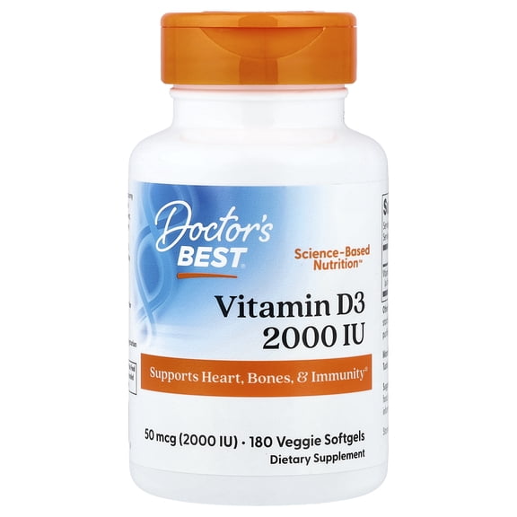 Doctors Best Vitamin D3 50 mcg (2,000 IU) 180 Softgel