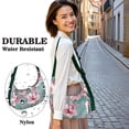 thumbnail image 2 of Small Crossbody Purse featuring Botanical Garden Print Adjustable Strap Lightweight Nylon Vintage Aesthetic Suitable for Daily Use, 2 of 5
