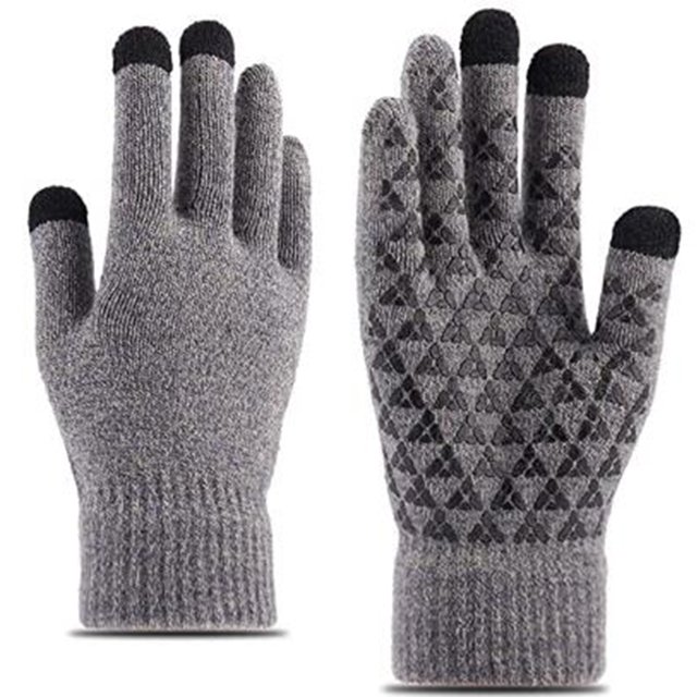 Guantes tejidos cálidos de invierno con pantalla táctil para exteriorespara mujeres y hombresmanopla con dedos completos Ehuebsd Para estrenar