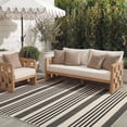 thumbnail image 4 of Safavieh Courtyard Caroline Striped Indoor/Outdoor Area Rug, Black/Bone, 6' x 8', 4 of 18