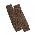 thumbnail image 2 of Knit Leg Warmer Cable Footless Sock Winter High Leg Warmer for Women Girls, 2 of 4