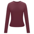 thumbnail image 5 of Hvyesh Plus Size Women Long Sleeve Mock Turtleneck Shirts Stretch Slim T Shirt Casual Lightweight Tight Tops, 5 of 5