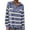 Blue, variant on Arlun Womens Quarter Zip Striped Sweaters Casual V Neck Long Sleeve Knit Collared Pullovers Loose Fit Comfy 2025 Winter Fall Fashion Sweater Tops White One Size
