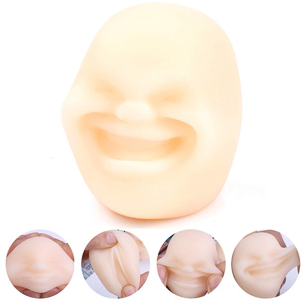 Divertidas bolas de emoción de rostro humano, juguetes antiestrés para aliviar el estrés, juguetes para apretar, juguetes para niños y adultos, juguetes sensoriales para autismo (blanco feliz)