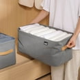 thumbnail image 5 of Djiypn Storage Baskets for Shelves,3 Pack Storage Bins，Foldable Organizer Boxes, Decorative Storage Basket for Organizing Clothes, Toys, Books, Foldable Cloth Baskets (Gray, 30L), 5 of 9