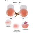 thumbnail image 4 of Spencer Women's Reusable Self-Adhesive Invisible Bra Backless Strapless Push-up Sticky Breast Petals Lift Nipplecovers with Drawstring "Flower Shape", 4 of 7
