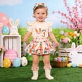 thumbnail image 4 of Shadoumai Tween Girls Clothes Long Sleeve Bow Knot Print Top + Wide Leg Pants 2 Piece Outfit Set, Size 7-16 Years, 4 of 8