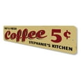 thumbnail image 4 of Hot & Fresh Coffee Novelty Sign, Metal Wall Decor - 4x18 inches, 4 of 4