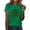 Green, variant on Ladies Sparkly Shamrock St. Patrick's Day T-shirt Tops Green Sequin Clover Print Tees Crew Neck Short Sleeve T Shirts for Festive