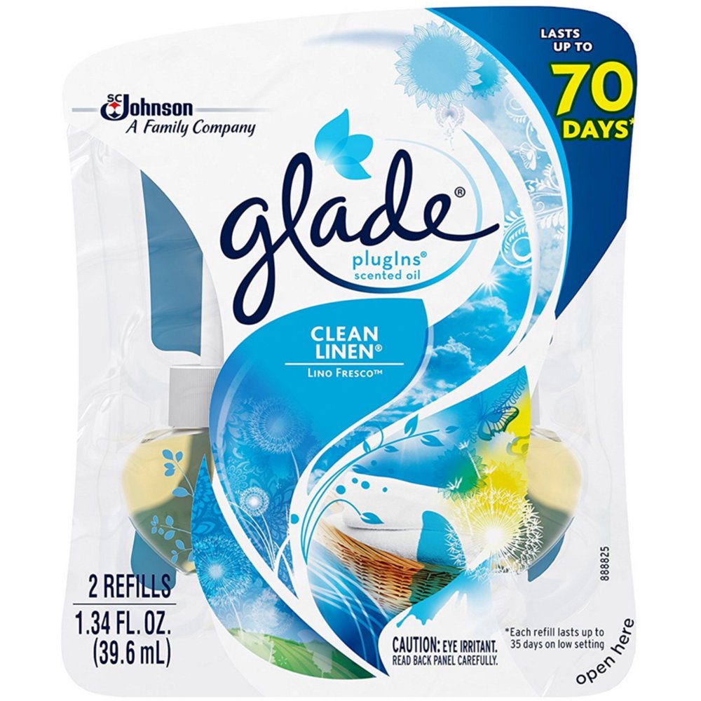 3 Pack GLADE PlugIns Scented Oil Refill, Clean Linen 2 ea Walmart