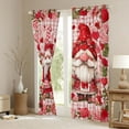 thumbnail image 3 of Homewish Kawaii Gnome Black Out Curtains,Valentine Rose Curtains Pack of 2 (42x63 Each),Classic Geometric Checkered Bedroom Curtains For Adults,Microfiber Bedroom Decor, 3 of 6