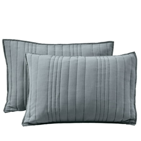 Better Homes & Gardens Grey Linen Pillow Shams, King (2 Count)