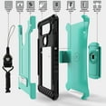 thumbnail image 3 of MINT/BLACK TRI-SHIELD RUGGED CASE COVER with MAGNETIC KICKSTAND + BELT CLIP HOLSTER + LANYARD STRAP FOR LG V20 PHONE (VS995, LS997, H918, US996, 6505A, H990, F800), 3 of 6