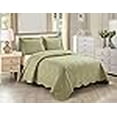 thumbnail image 3 of Home Collection 3Pc King/Cal King Over Size Elegant Embossed Bedspread Set Light Weight Solid Sage New# Stacy, 3 of 4