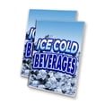 thumbnail image 1 of Ice Cold Beverages (24" X 36") 4mm Corrugated Plastic Panel, Graphics Applied To 1 Side (Pk of 2), 1 of 4
