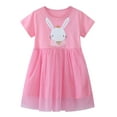 thumbnail image 2 of SXIMEE Little Girls Tulle Dress - Casual Summer Toddler Kids Short Sleeve Princess Tutu Dresses - 1-Piece Rabbit, 2 of 6