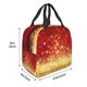 thumbnail image 3 of Easygdp Red Gold Glitter Bolsa Térmica Premium - Tela Oxford Impermeable, Gran Capacidad, Bolsillo Frontal, Unisex para Trabajo, Escuela, Actividades al Aire Libre y Picnics, 3 of 8