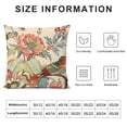 thumbnail image 6 of COMIO Throw Pillow Cover Home Decorative Square Flower Bird Orange Boho Cushion Covers Home Decor Chinoiserie Pillow Cover,2 pcs White, 6 of 6