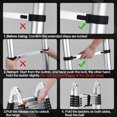 thumbnail image 5 of Telescoping Ladder,Aluminum Lightweight Extension Ladder with Stabilizers & Non-Slip Feet,Heavy Duty 330lbs Max Capacity,Multi-Purpose Collapsible Ladder for RV or Outdoor Work, 5 of 7