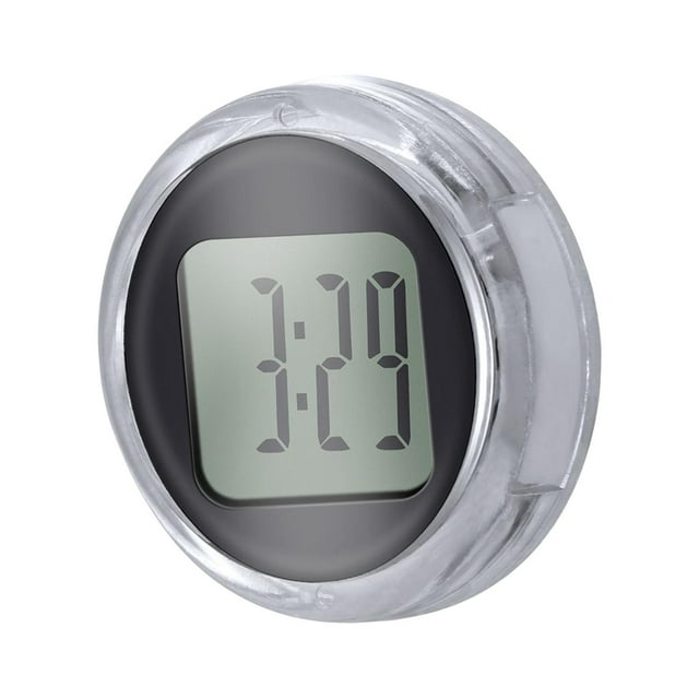 Reloj digital para moto, universal impermeable adhesivo en el manillar de Negro