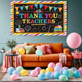 thumbnail image 4 of Colorful Educational Banner Thank You Teacher Polyester Material Classroom Decor for Teacher Appreciation School Event Indoor Decoration, 4 of 7