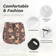 thumbnail image 6 of Lsque Cut Pug Printed Women's Running Shorts with Liner Pockets,Elastic Quick Dry Workout Athletic Gym Yoga Shorts,Womens High Waist Shorts-XX-Large, 6 of 9