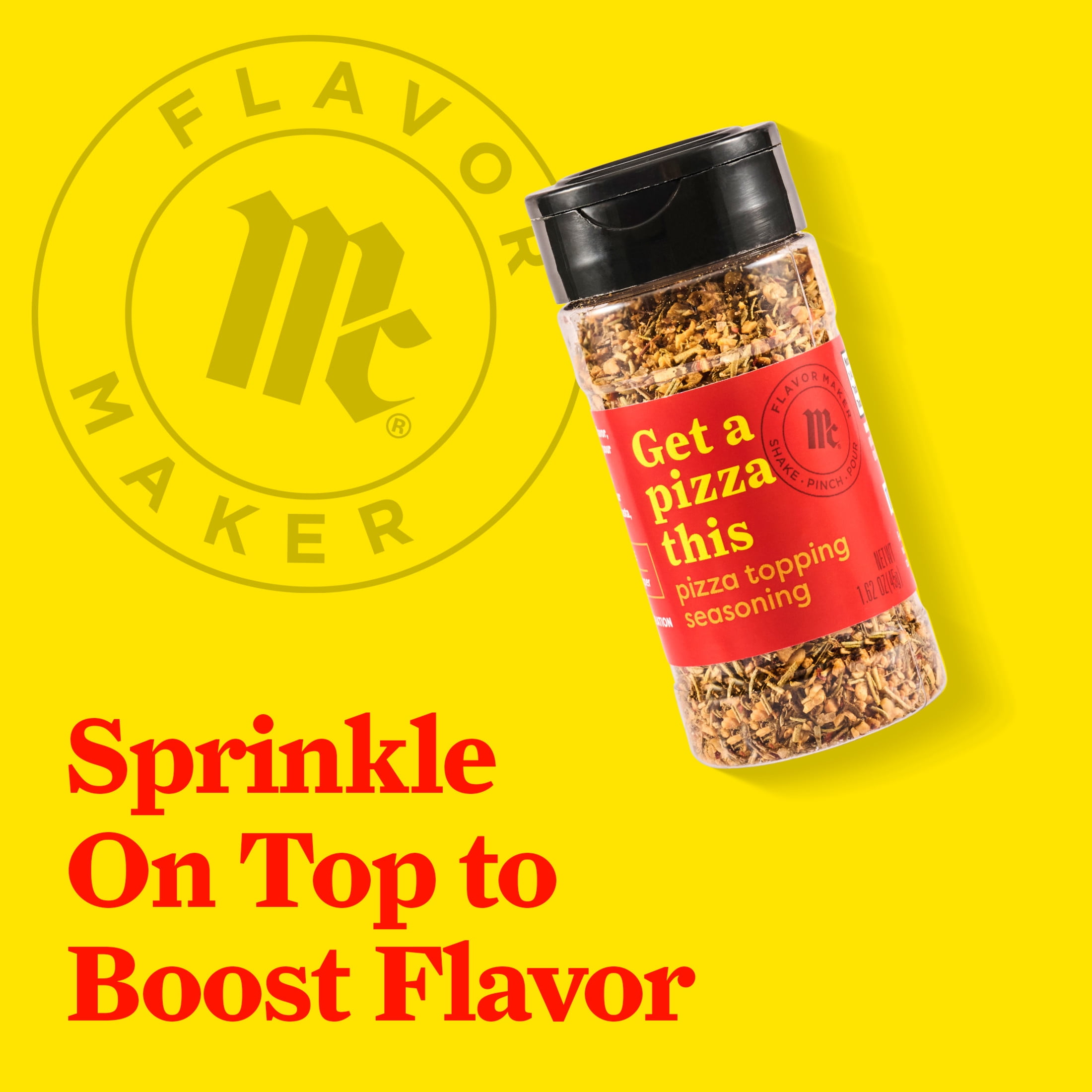 McCormick Flavor Maker Pizza Topping Seasoning, 1.62 oz Bottle